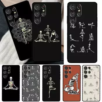 Чехол для телефона Skeleton Yoga для Samsung Galaxy S23 S22 Ultra S21 S20 FE S8 S9 S10 Note 10 Plus Note 20 Ultra Galaxy S20 Plus