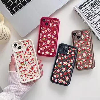 Чехол для телефона Sky Eye Ladder для iPhone 15 Samsung Huawei Honor 90 Xiaomi Redmi Infinix Realme Angel Eye Мягкая обложка A23 Санта-Клаус С Новым годом for iPhone 6 чёрный