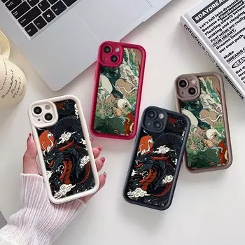 Чехол для телефона Sky Eye Ladder для iPhone 15 14 13 12 11 Pro Max Samsung A15 A25 A24 A54 A14 S23 FE Huawei Honor 90 Мягкая обложка Angel Eye A33 Dragon design for iPhone 6