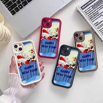 Чехол для телефона Sky Eye Ladder для iPhone 15 Samsung A14 Huawei Honor 90 Xiaomi Redmi 12c Infinix Realme Angel Eye Soft Cover A2 Новогодний рождественский дизайн for iPhone 6 чёрный