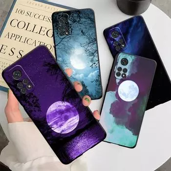 Чехол для телефона Sky Full Moon для Samsung Galaxy A72 S22 Note 20 Ultra 10 Plus 8 9 A32 A22 S20 S21 S22 5g A71, черные матовые чехлы Samsung Note 8
