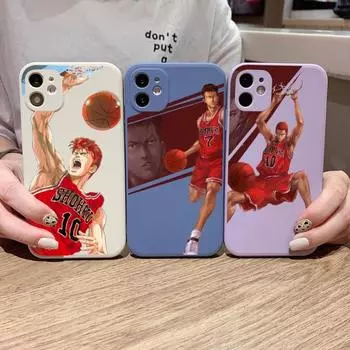 Чехол для телефона Slam Dunk Japanese для iPhone 14 11 12 13 Pro Max X XR XSMax 6 6S 7 8 Plus SE 2022, мягкий квадратный цветной чехол для телефона iPhone 14