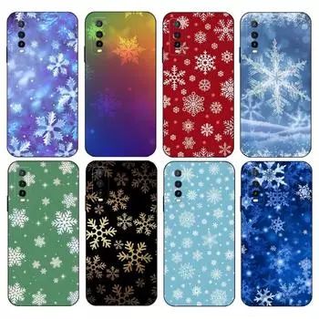 Чехол для телефона «Снежинка» со снегом для VIVO Y31 IQOO U5 U5x 9 V21e V23 Y31s Y73 X60 X70 X80 Y33s Y21 Y76 Y15s T1 Pro Plus VIVOY76 5G