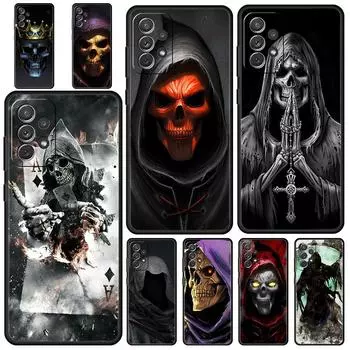 Чехол для телефона со скелетом и черепом Мрачного жнеца для Samsung Galaxy A51 A71 A21S A12 A11 A31 A52 A41 A32 A23 A33 A53 A73 A03S A13 5G Samsung A73 5G