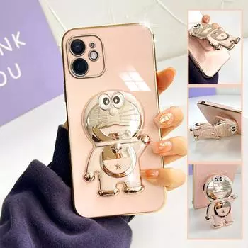 Чехол для телефона со скрытой подставкой и 6D покрытием для Samsung Galaxy S23 Ultra S22 Plus S21 S20 FE S10 Note 10 Lite 5G A14 M53 M32 J7, милые чехлы Samsung A01 зелёный