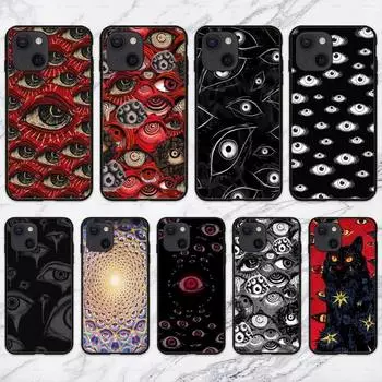 Чехол для телефона со страшными глазами и лицом для iPhone Mini 11 12 13 14 15 Pro XS Max X Plus SE XR Shell iPhone11