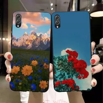 Чехол для телефона со свежими цветами для Honor 70 50 20 7S X9 X8 X7 Magic 4 3 Pro, мягкий черный чехол для телефона Honor 70