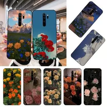 Чехол для телефона со свежими цветами для Xiaomi Mi 12 11T 10T 9T Lite Pro Ultra Note 10 Poco F3 F4 X4 GT, мягкий черный чехол для телефона Xiaomi 12 or 12X