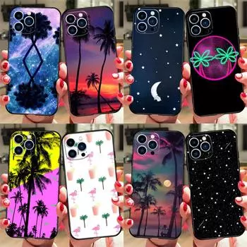 Чехол для телефона со звездами и космическими пальмами для iPhone Samsung Galaxy Redmi Xiaomi Oppo OnePlus Note SA 7 8 9 10 11 12 13 14 20 21 22 23 53 54 Pro Max Ultra iPhone 6 or 6S
