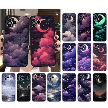 Чехол для телефона со звездным лунным облаком для iPhone Samsung Galaxy Redmi Xiaomi Oppo OnePlus Note SA 7 8 9 10 11 12 13 14 20 21 22 23 53 54 Pro Max Plus Ultra iPhone 6 or 6S