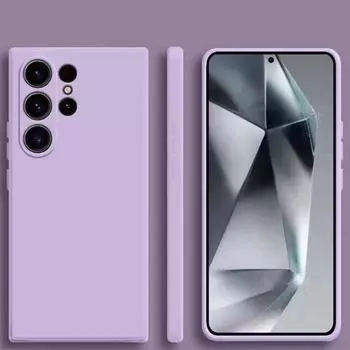 Чехол для телефона, совместимый с Samsung Galaxy S25 S24 S23 Ultra A16 A06 A55 A35 A25 A15, защитный чехол из жидкого геля и резины Samsung Galaxy S25 Ultra фиолетовый