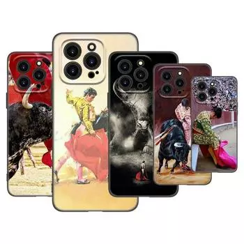 Чехол для телефона Spanish Bullador для Apple iPhone 13 12 Mini 11 Pro XS Max X XR 8 7 6S 6 Plus SE 2020 5S 5 Мягкий черный чехол из ТПУ iPhone 13 Pro Max