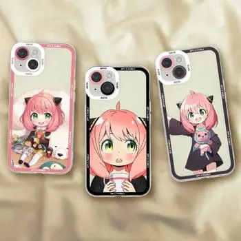 Чехол для телефона Spy X Family Anya для iPhone 14 13 12 11 Pro Max Mini XS 14 Plus 12 13 MINI, мягкий прозрачный чехол iphone 11