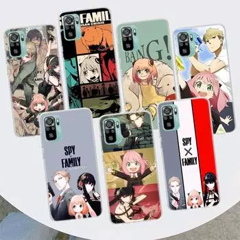 Чехол для телефона SPYFAMILY Anime для Xiaomi Redmi Note 10 Pro Max 10S 9 9S 9T 8 8T 11T 11S 11 5G 11E 7 6 5 4X Coque Cover Redmi Note 10S