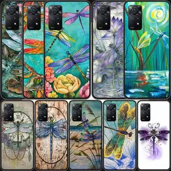 Чехол для телефона «Стрекоза» для Xiaomi Redmi Note 11 Pro 11E 11S 4G 11T 10 10S 9 9S 9T 5G 8 8T 7 6 5 4 4X, чехол в виде ракушки Redmi Note 10S