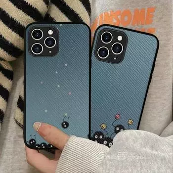 Чехол для телефона Studio Ghibli Spirited Away Soot Totoro, жесткий кожаный чехол для iPhone 11 12 13 Mini Pro Max 8 7 Plus SE 2020 X XR XS iphone 7 or 8