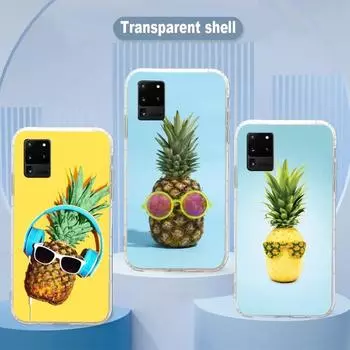 Чехол для телефона Summer Beach Fruit Pineapple для Samsung Galaxy S10 S21 S22 Plus Ultra A91 A51 A21S A12 Прозрачный чехол для телефона Galaxy S30