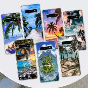 Чехол для телефона Summer Beach Sunset Sea Palm Tree для Samsung Galaxy M21 M12 M31S M32 M51 M52 Note 20 Ulte 10 Plus 9 8 J4 J6 + J8 M11 Samsung M11
