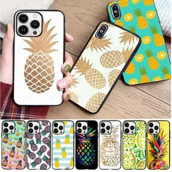 Чехол для телефона Summer Delicious Fruit gold Pineapple для iPhone 14pro 11pro 12 13pro max 5s 6s xs 7 8plus SE xr 12mini Coque Cases Iphone 5 5S