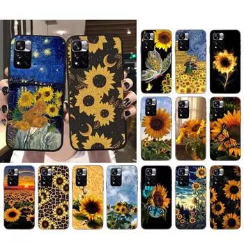 Чехол для телефона Sunflower Art для Xiaomi Redmi note 13 12 Pro 11S 11 10 Pro 10S 12S Redmi 10 9C 13C Redmi Note 12 Pro 4G