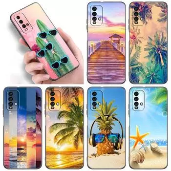 Чехол для телефона Sunset Beach Sea для Xiaomi Redmi Note 10 9 Pro Max 10S 10T 9A 9C 9S 9T 8A 8T 8 7 Pro, мягкий черный чехол из ТПУ Redmi 8