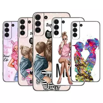 Чехол для телефона Super Mom Baby Girl Boy для Samsung Galaxy S22 Pro S21 S20 Ultra FE S10 Lite 5G S10E S9 S8 Plus, мягкий черный чехол из ТПУ Samsung S10 E