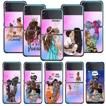 Чехол для телефона Super Mom для маленьких девочек и мальчиков для Samsung Galaxy Z Flip 4 Z Flip3 5g, чехол для Galaxy Z Flip Pc, твердый чехол Couqe Fundas Samsung Z Flip