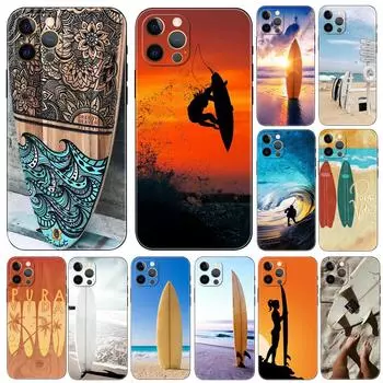 Чехол для телефона Surfboard Surfing Art Surf для iPhone 5 5S 2020se 6 6s 7 8 plus x 10 XR XS 11 12 13 mini pro MAX, черная задняя крышка из ТПУ iphone 5 5S SE 2016