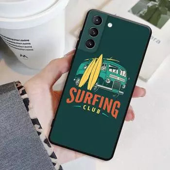 Чехол для телефона Surfing Club для Samsung Galaxy S9 10 10E S7 8 9 Plus S20 21 30 22 plus ultra 5G, мягкие чехлы для серфинга с морскими волнами samsungS21plus