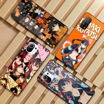 Чехол для телефона Tamaki Kotatsu Fire Huanguda для Xiaomi 12 11T 10 9 Redmi Note 11 10 10S Pro Redmi 9 9A 8, черный стеклянный чехол из поликарбоната Xiaomi 12-12X