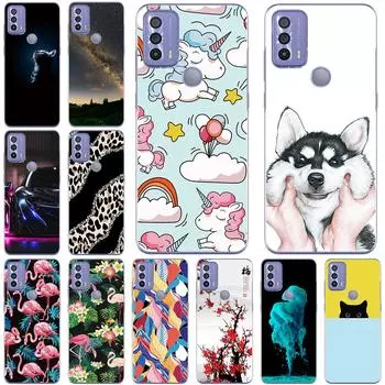 Чехол для телефона TCL 20B (6159К) 2021 6,52-дюймовый мягкий чехол из ТПУ, цветная роскошная популярная печать, мобильные модные сумки For TCL 20B 6159K