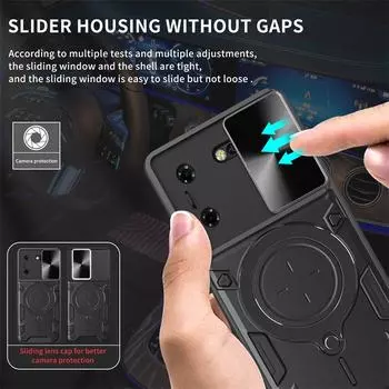 Чехол для телефона Tecno Pova 5, защитный чехол для линз, противоударный чехол для телефона Tecno Pova 5 Pova5, магнитный автомобильный держатель, задняя крышка For Tecno Pova 5 розового золота