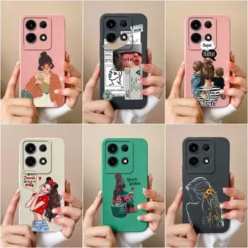 Чехол для телефона Tecno Spark 10 C Pova Neo 3 Infinix Note 30 Hot 30 Itel S23+ P40+, модный матовый защитный чехол для мальчиков и девочек, мягкие силиконовые бамперы Infinix GT 10 Pro