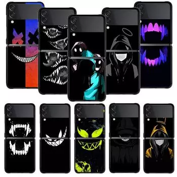 Чехол для телефона Terror Demon Smile Teeth для Samsung Galaxy Z Flip 4 Z Flip3 5g, чехол для Galaxy Z, жесткий чехол-книжка Samsung Z Flip
