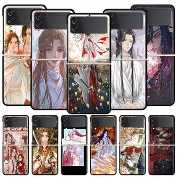 Чехол для телефона TGCF Heaven Official s Blessing для Samsung Galaxy Z Flip 3 4 5, черный складной жесткий защитный чехол для мобильного телефона Samsung Z Flip 5