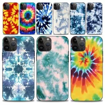Чехол для телефона Tie Dyed iPhone15 14 13 12 11 Pro Max Mini X 7 8 Мягкий чехол iPhone8