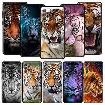 Чехол для телефона Tiger Animal King для Samsung Galaxy A72 A51 A71 A21S A12 A11 A31 A52S A41 A32 A01 A22 A03S A53 A13 5G, черный чехол Samsung A03s