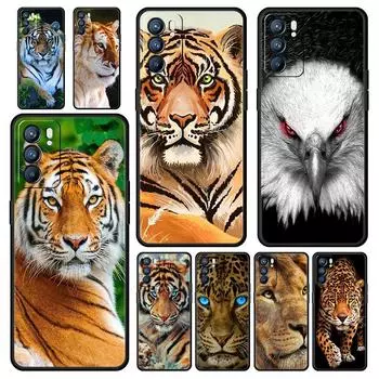 Чехол для телефона Tiger Lion Leopard для Oppo A54 A53 A52 A9 2020 A15 A95 A16 A76 A74 A12 Find X5 Reno7 SE Reno6 Pro Plus 5G Мягкий чехол Reno7 SE 5G