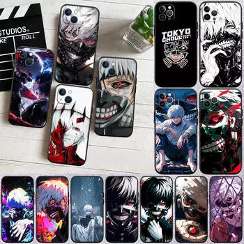 Чехол для телефона Tokyo Ghoul ED58 для iPhone 6 6s 7 8 11 12 13 14 15 XS Pro Max XR X SE Samsung S20 S21 S22 S23 S24 FE Ultra Plus Lite S21S A55 iPhone 16 Plus коричневато-жёлтый