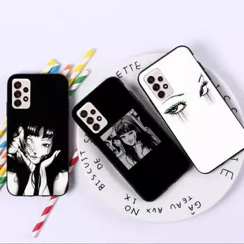 Чехол для телефона Tomie с комиксами ужасов для Samsung A91 A81 A73 A72 A71 A30S A20 A12 A13 A52 A53 4G 5G, мягкий черный чехол для телефона Samsung A91