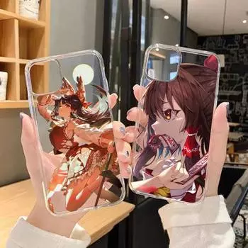 Чехол для телефона Touhou Project Hakurei Reimu для iPhone 11 12 Mini 13 14 Pro XS Max X 8 7 6s Plus 5 SE XR с прозрачным корпусом iPhone14ProMax