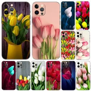 Чехол для телефона «Тюльпан» для iPhone Samsung Galaxy Redmi Xiaomi Oppo OnePlus Note SA 7 8 9 10 11 12 13 14 20 21 22 23 53 54 Pro Max Plus Ultra TPU Soft iPhone 6 or 6S