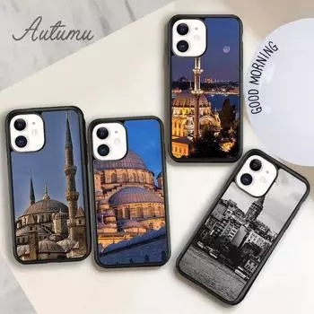 Чехол для телефона «Турция Стамбул с пейзажным зданием» для iPhone 11 12 13 14 Pro Max mini XR XS SE 2020 6S 7 8 Plus Samsung S21 S22 iPhone 6plus