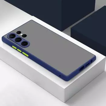 Чехол для телефона ударопрочный матовый для SUMSUNG Samsung S25 Ultra синий