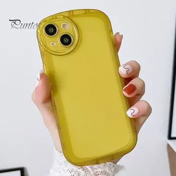 Чехол для телефона, ударопрочный, яркий, удобный, цветной, ударопрочный, TPU, защитный чехол для iPhone14 Pro For iPhone14 Pro Max жёлтый