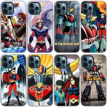 Чехол для телефона UFO Robot Grendizer для Apple iPhone 14 13 12 Mini 11 Pro Max 7 8 XR X XS 7 8 Plus SE 2020 2022 черный чехол iPhone 14