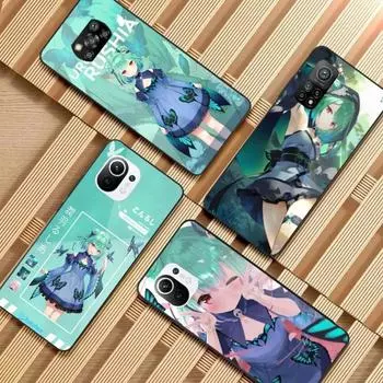 Чехол для телефона Uruha Rushia Hololive для Xiaomi 12 11T 10 9 Redmi Note 11 10 10S Pro Redmi 9 9A 8, черный, из поликарбоната, стеклянный чехол для телефона Xiaomi 12-12X