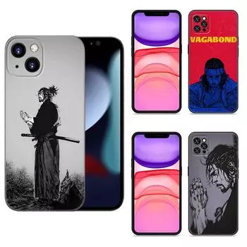 Чехол для телефона Vagabond Manga для Apple iPhone 12 13 Mini 11 14 15 Pro Max 7 8 Plus X XR XS SE 2020 2022 черный силиконовый чехол iPhone 15