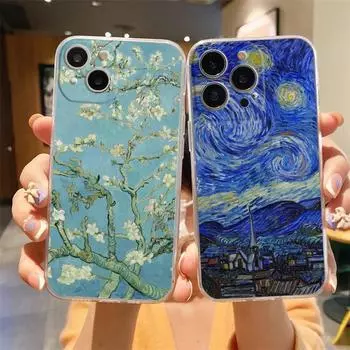 Чехол для телефона Van Gogh Art Aesthetics Angel для iPhone 15 14 13 12 Mini 11 Pro Max XS X XR 7 8 Plus, прозрачный противоударный силиконовый чехол iPhone 15