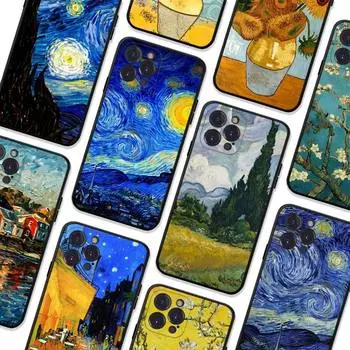 Чехол для телефона Van Gogh Starry Sky Ar для iPhone 8 7 6 6S Plus X SE 2020 XR XS 14 11 12 13 Mini Pro Max мобильный чехол 6plus or 6s plus